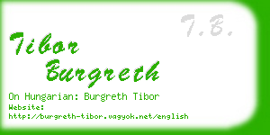 tibor burgreth business card